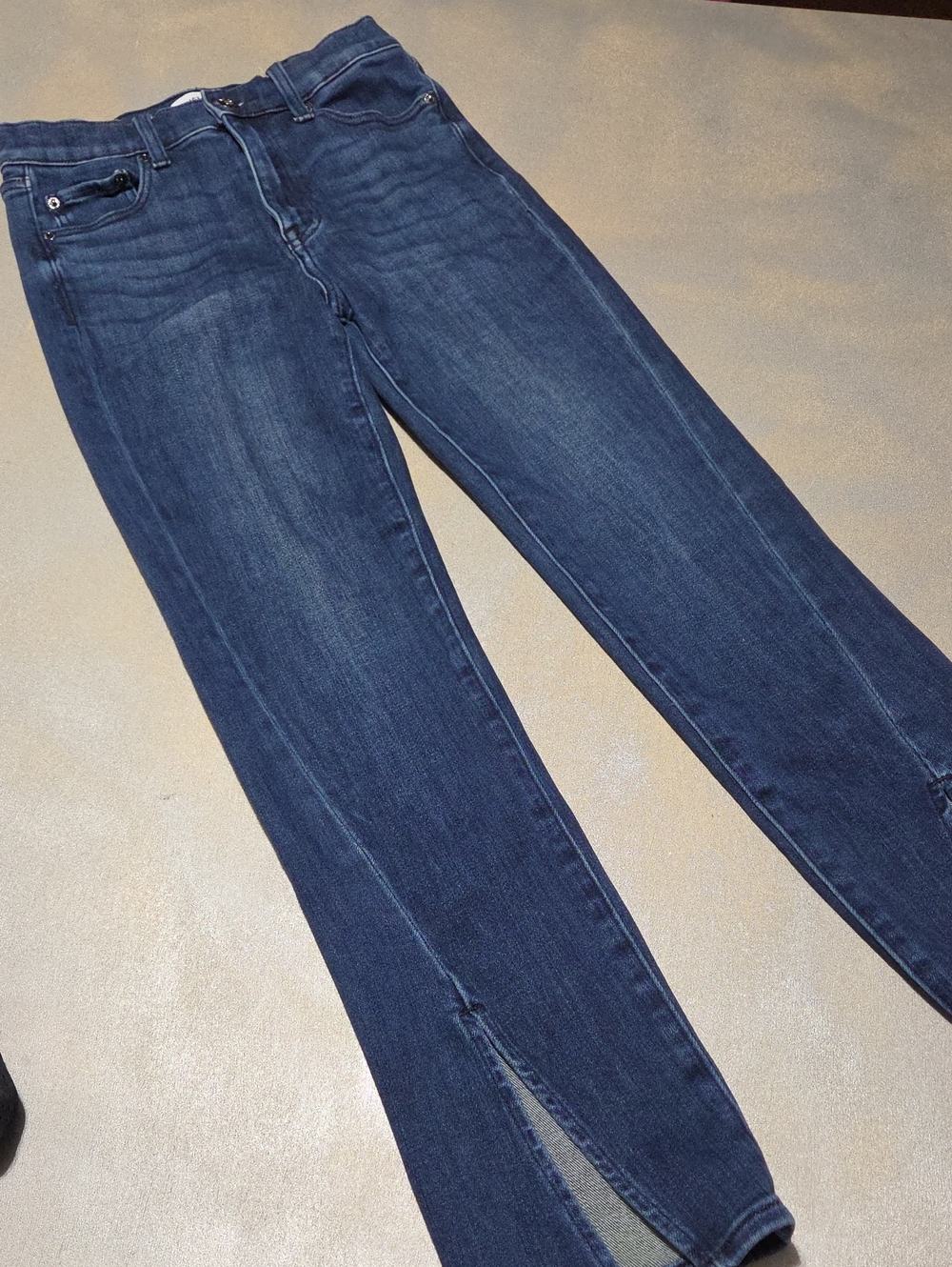 pistola Indigo Ankle Crop Jeans with Front Slit